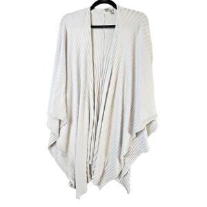 Chicos Silver Shimmer Metallic Women's Shawl Wrap One Size